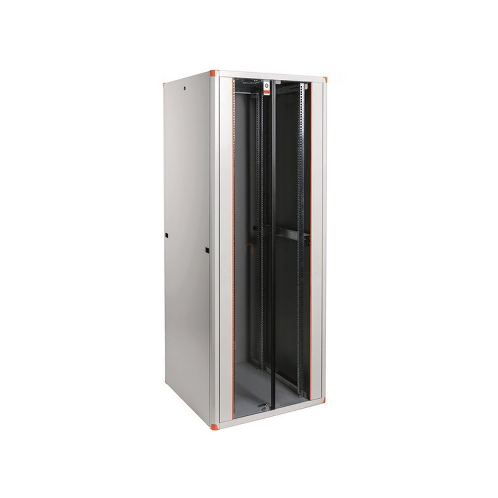 Leg. EVO42U8010 hálózati rack szekrény, 19coll 42U 800x1000x1894 szürke dupla üvegajtó / kidönthető hátlap  MAX: 1000 kg Evoline/Estap
