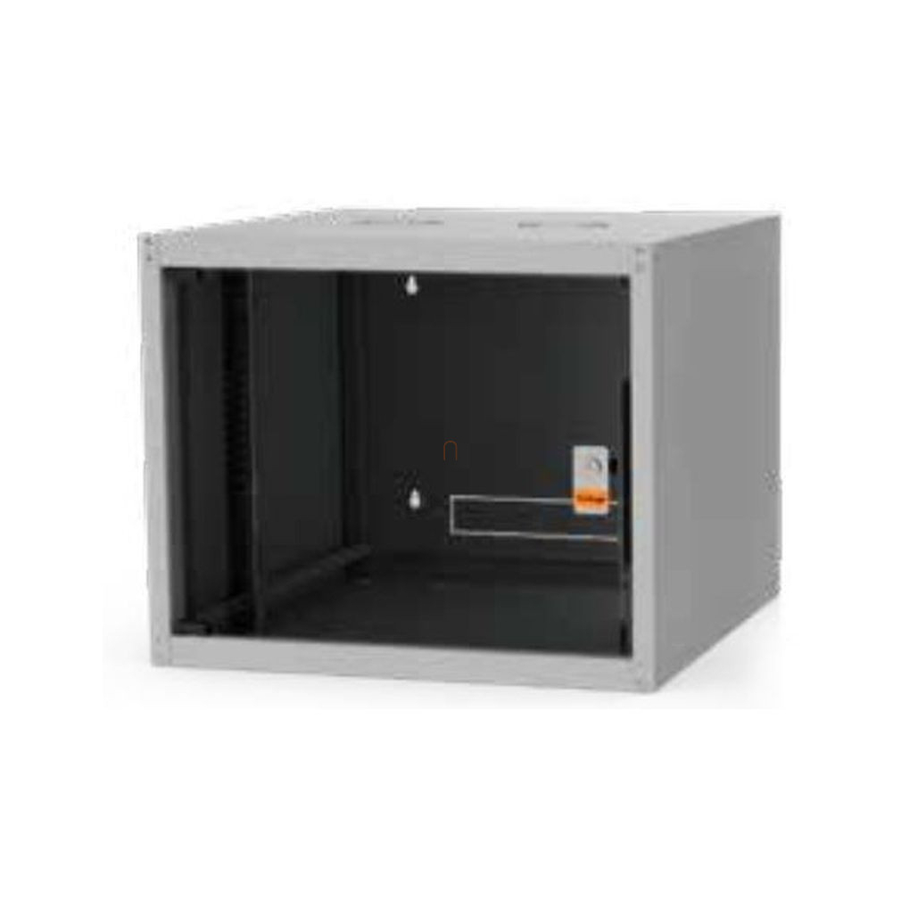 Leg. EVO9U6045 hálózati rackszekrény, 19coll  9U 600x450x495 szürke egyrészes, üvegajtós készre szerelt MAX: 65 kg Evoline