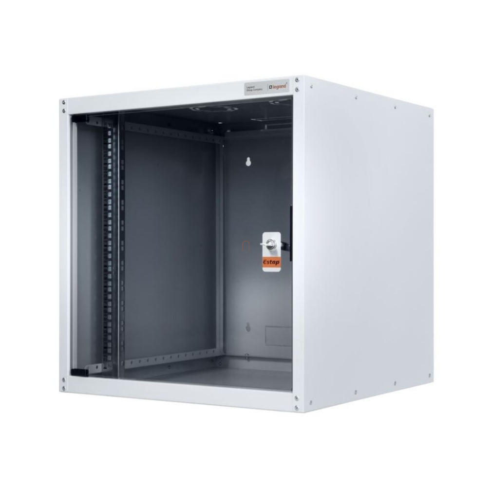 Leg. EVO42U8010EE hálózati rack szekrény, 19coll 42U 800x1000x1894 szürke dupla perforált ajtó elöl és hátul MAX: 1000 kg Evoline/Estap