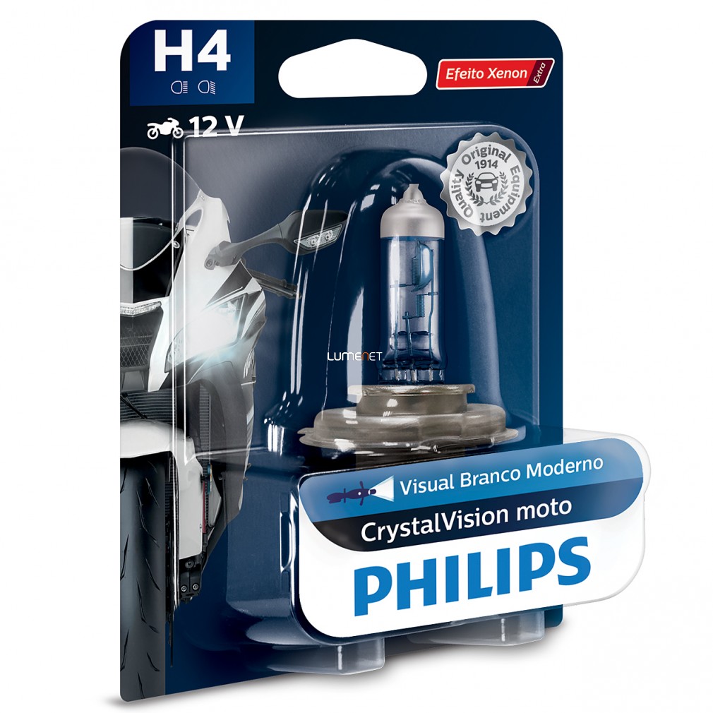 Philips CrystalVision moto 12342CVUBW H4