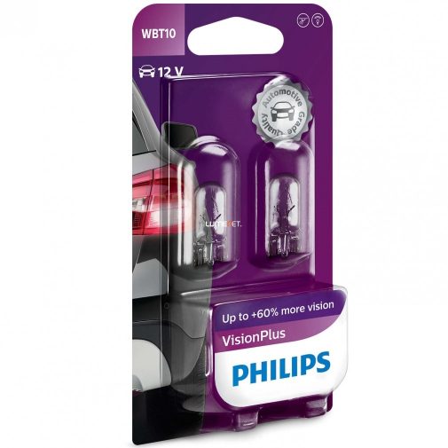 Philips W5W VisionPlus 12040VPB2 2db/csomag