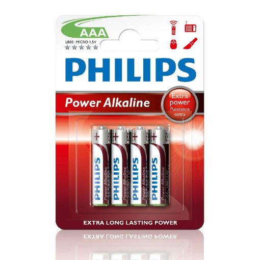 Philips PowerAlkaline LR03P4B/10 AAA mikro elem LR03 4db/csomag