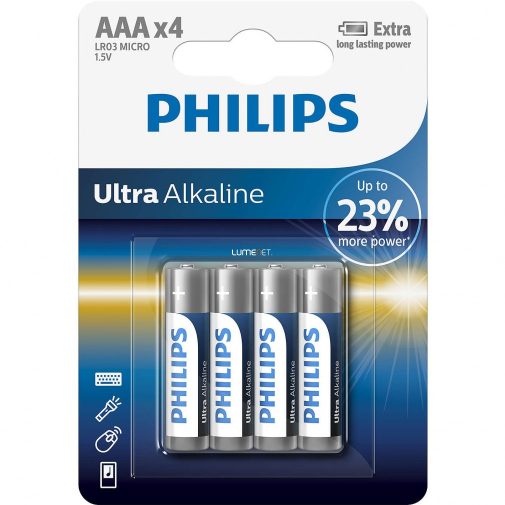 Philips UltraAlkaline LR03E4B/10 AAA mikro elem LR03 4db/csomag