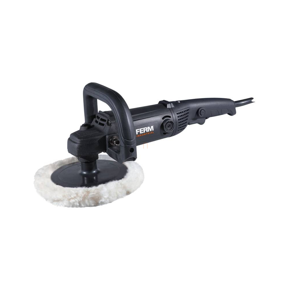 FERM Industrial ipari polírozó 180mm, 1400W, 1000-3300 ford/perc, 3 méteres gumikábellel AGM1120P – Készlet erejéig!!!