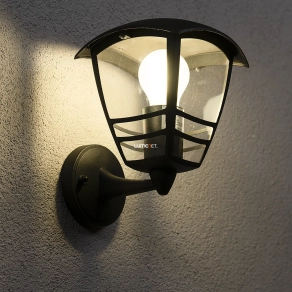   Philips klasszikus kültéri fali lámpa, fekete (myGarden Creek)