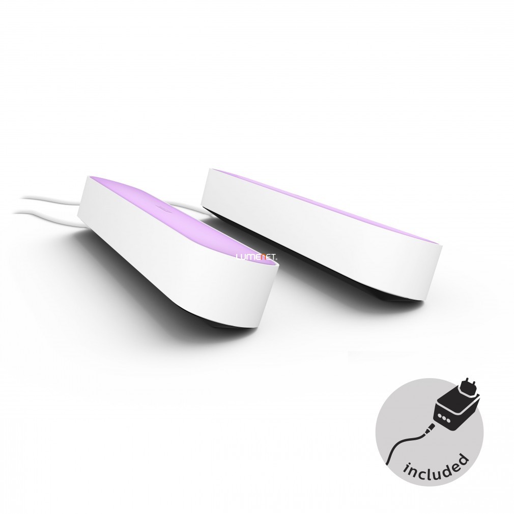 Philips Hue Play Light Bar White and Color Ambiance LED dekor lámpa alapkészlet, fehér 2db/csomag