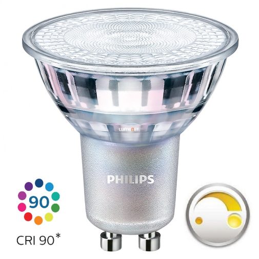 Philips szabályozható, melegfehér GU10 LED, 50 W izzó helyett