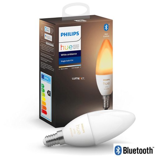 Philips Hue White Ambiance Bluetooth 5,2W 2200-6500K E14 LED fényforrás