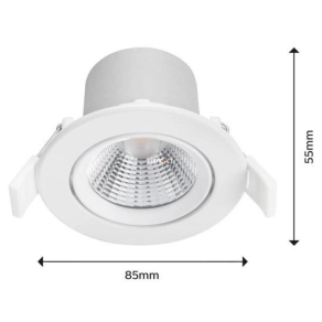   Philips Sparkle R 5,5W 350lm, melegfehér, szabályozható, billenthető LED spot, fehér, 8,5cm