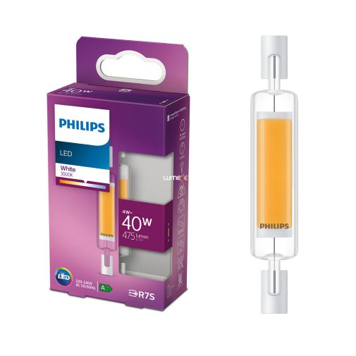 Philips R7S LED 4W 475lm 3000K semleges fehér 78mm - 40W izzó helyett