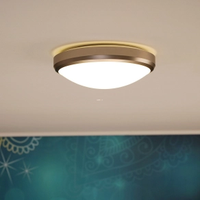   Philips fürdőszobai mennyezeti LED lámpa, 6W 600lm, melegfehér, 22cm, nikkel (Doris)