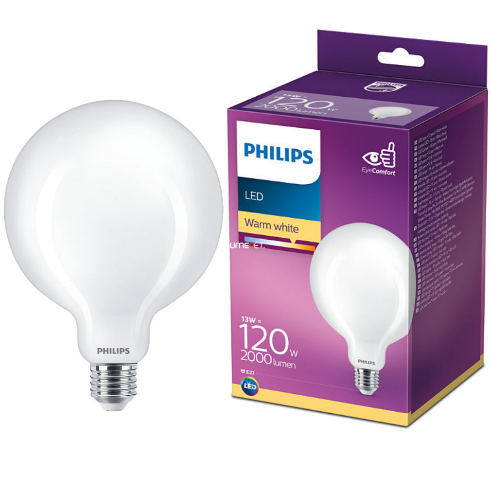 Philips E27 LED 13W 2000lm 2700K meleg fehér G120 - 120W izzó helyett