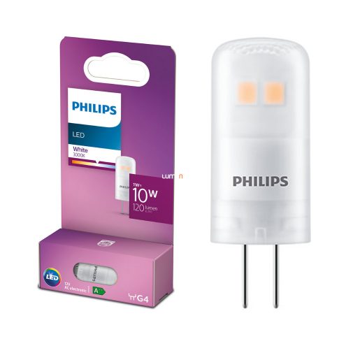 Philips G4 LED 1W 120lm 12V 3000K semleges fehér - 10W izzó helyett