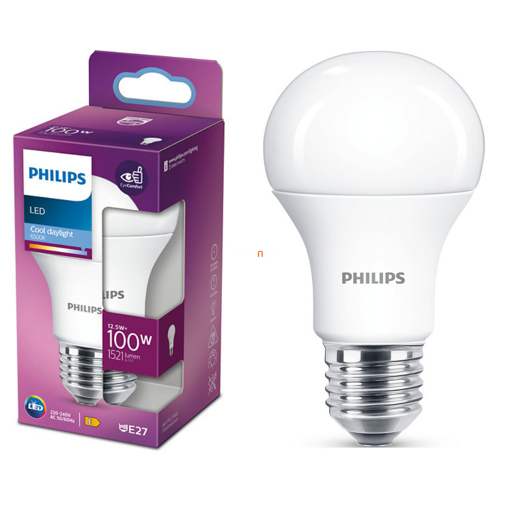 Philips E27 LED 12,5W 1521lm 6500K daylight 230° - 100W izzó helyett
