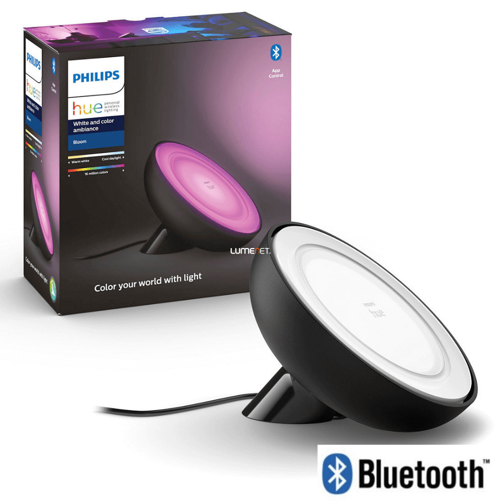 Philips Hue Bloom Bluetooth asztali lámpa fekete