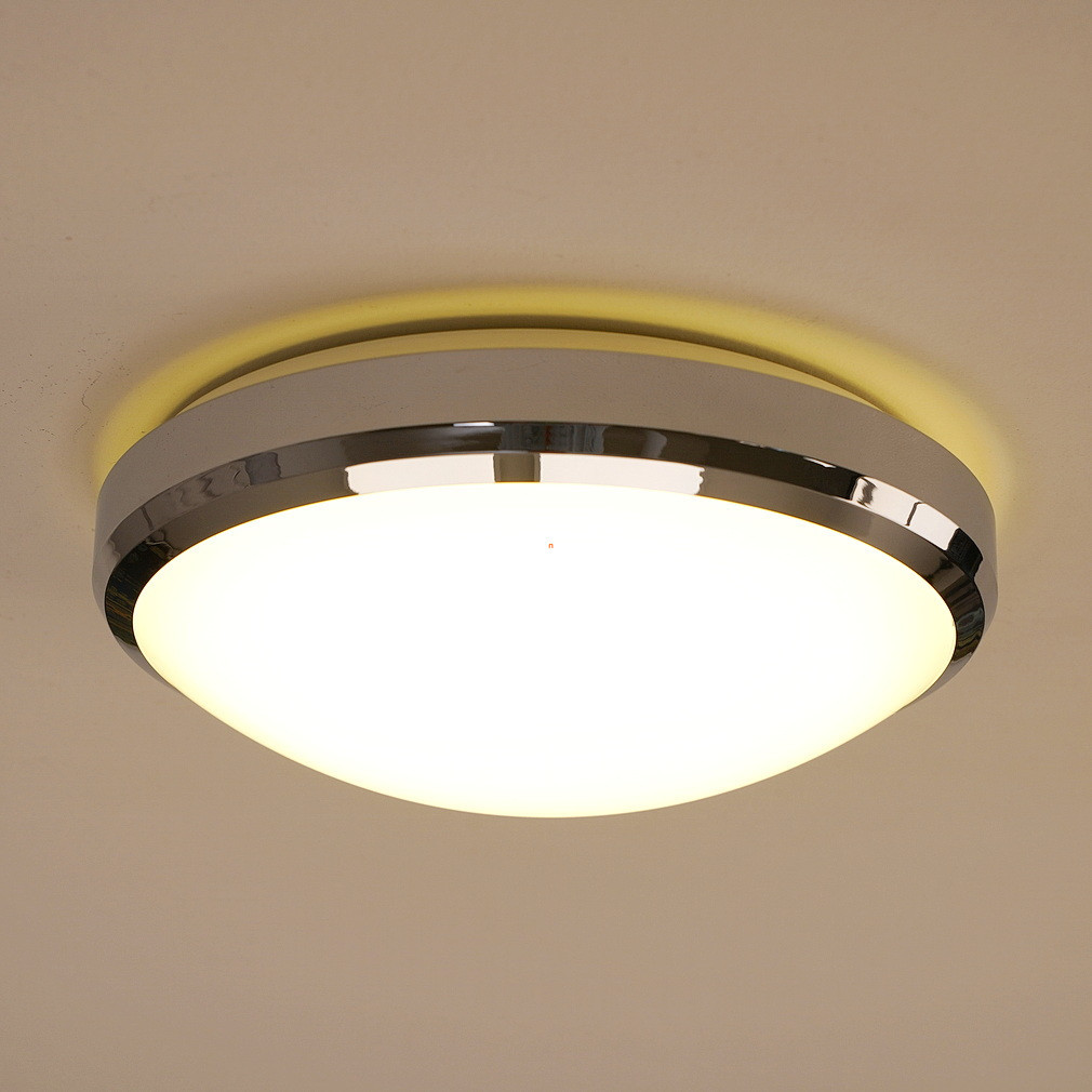 Philips fürdőszobai mennyezeti LED lámpa, 6W 600lm, melegfehér, 22cm, króm (Doris)