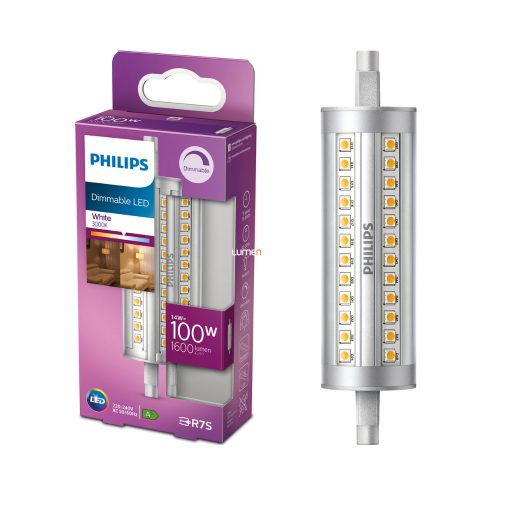 Philips R7S LED 14W 1600lm 3000K semleges fehér szabályozható 118mm - 100W izzó helyett