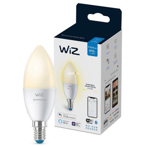 WiZ Wi-Fi C37 E14 LED 4,9W 470lm CRI90 2700K