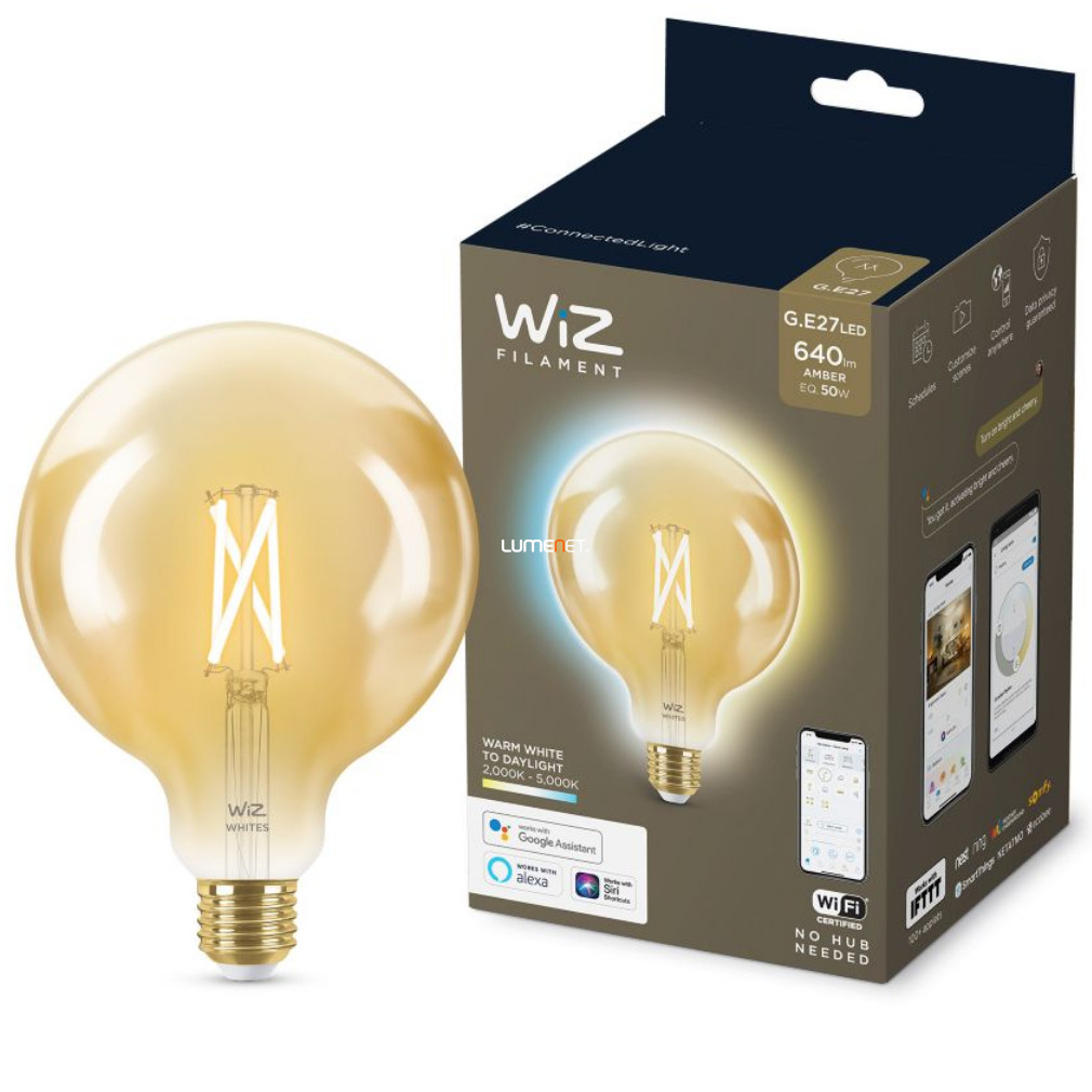 WiZ Wi-Fi G120 E27 LED 7W 640lm CRI90 2000-5000K