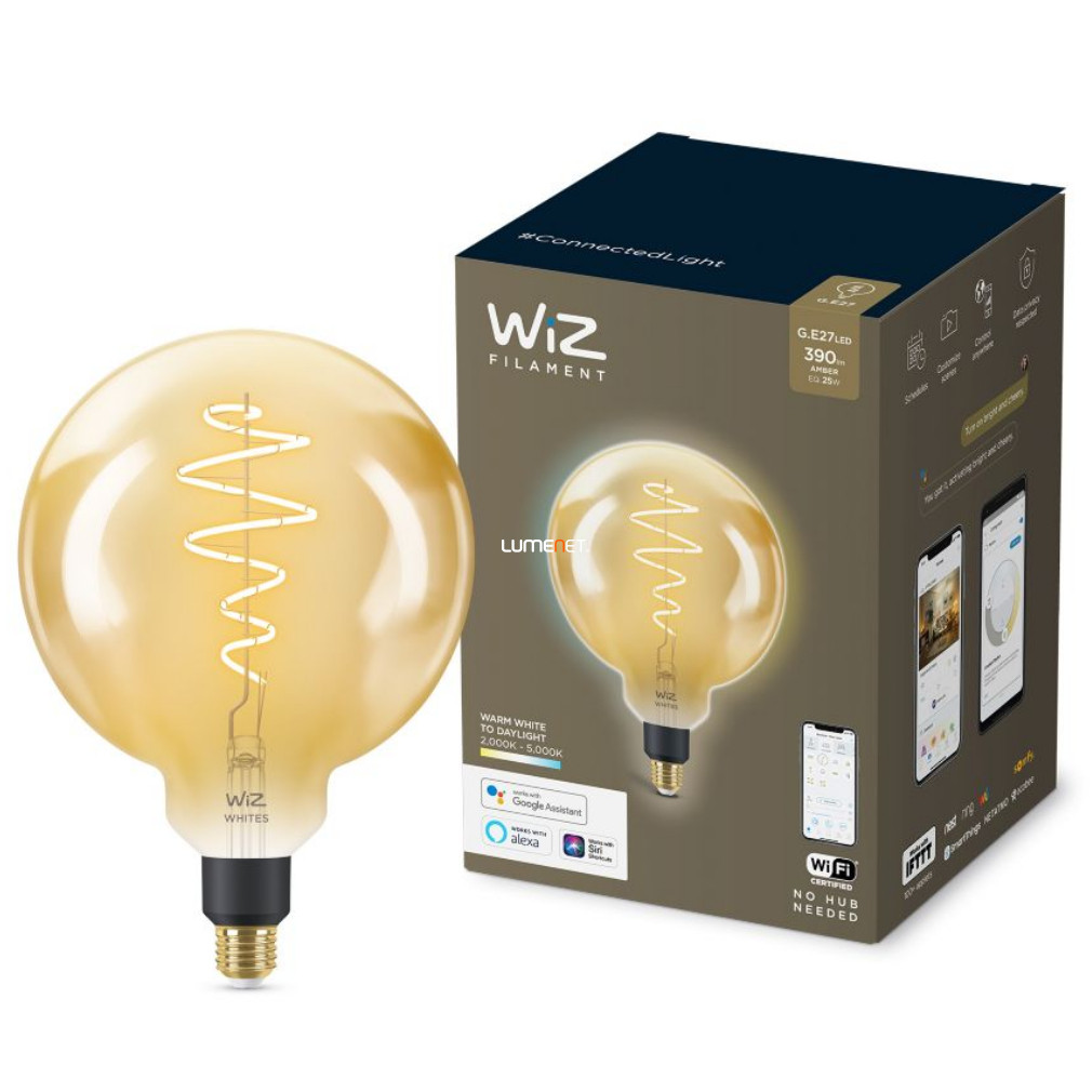 WiZ Wi-Fi G200 E27 LED 6,5W 390lm CRI90 2000-5000K szabályozható - 25W izzó helyett