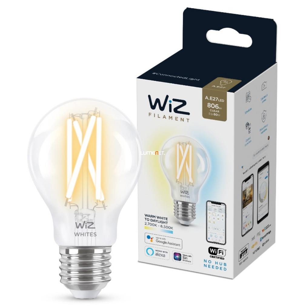 WiZ Wi-Fi A60 E27 LED 7W 806lm CRI90 2700-6500K