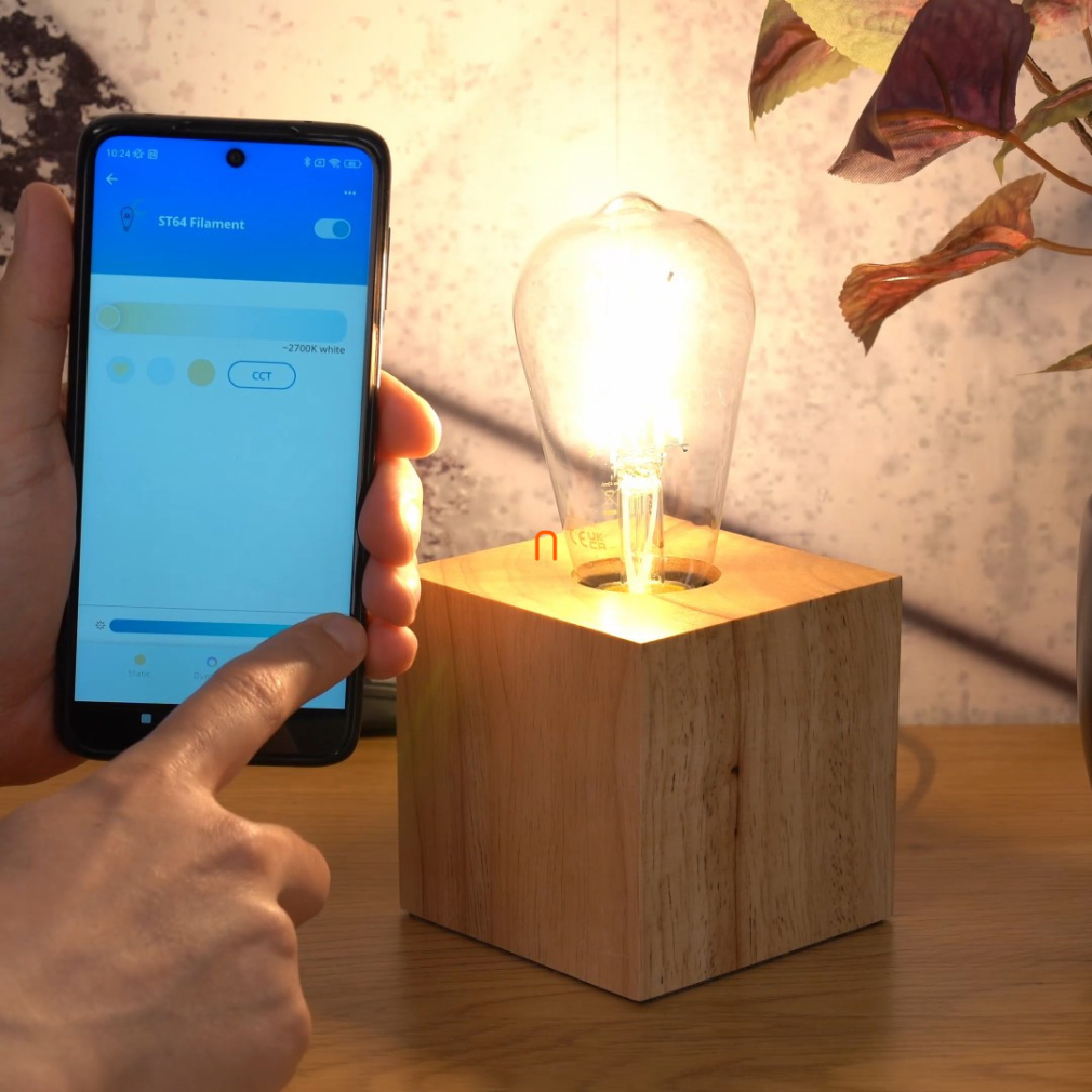WiZ Wi-Fi ST64 E27 LED 7W 806lm CRI90 2700-6500K szabályozható - 60W izzó helyett