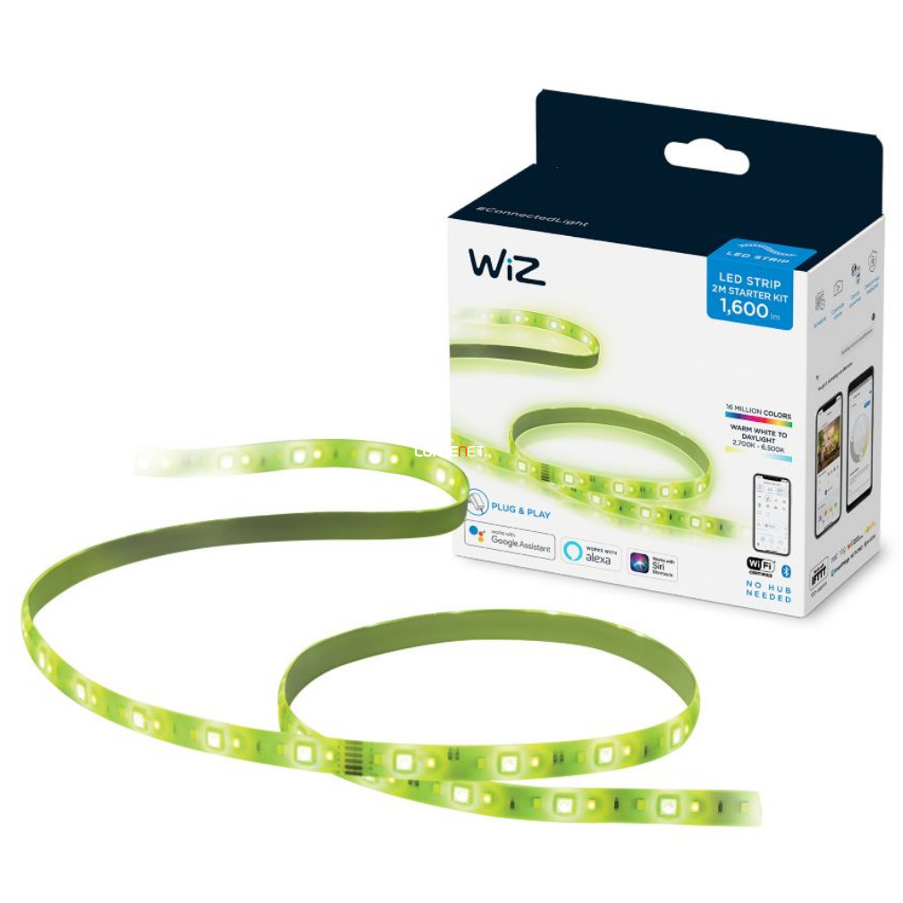 WiZ Wi-Fi LED Strip 20W 1600lm RGB/2700-6500K 2m ledszalag/tápegység szett