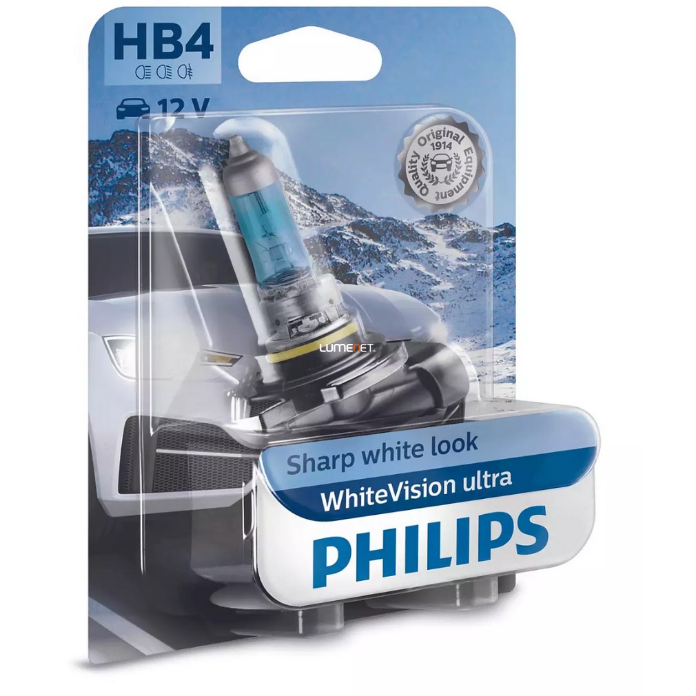 Bontott csomagolású Philips White Vision Ultra HB4 +60% 9006WVUVB1 bliszter