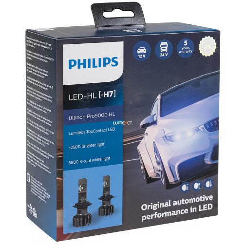 H7 LED fényszóró +250% 2 darab/csomag (Pro5000)