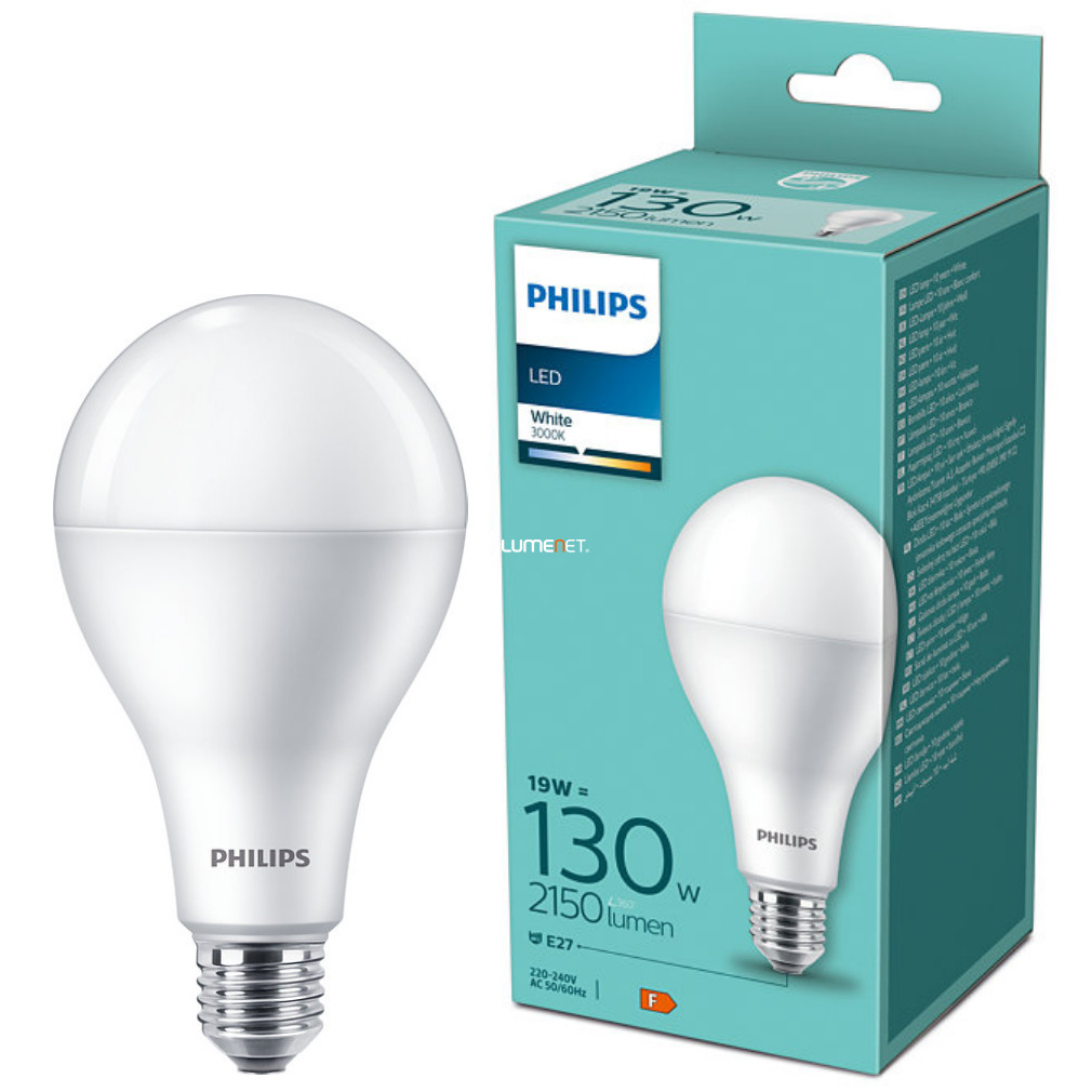 Philips E27 LED 19W 2150lm 3000K semleges fehér - 130W izzó helyett