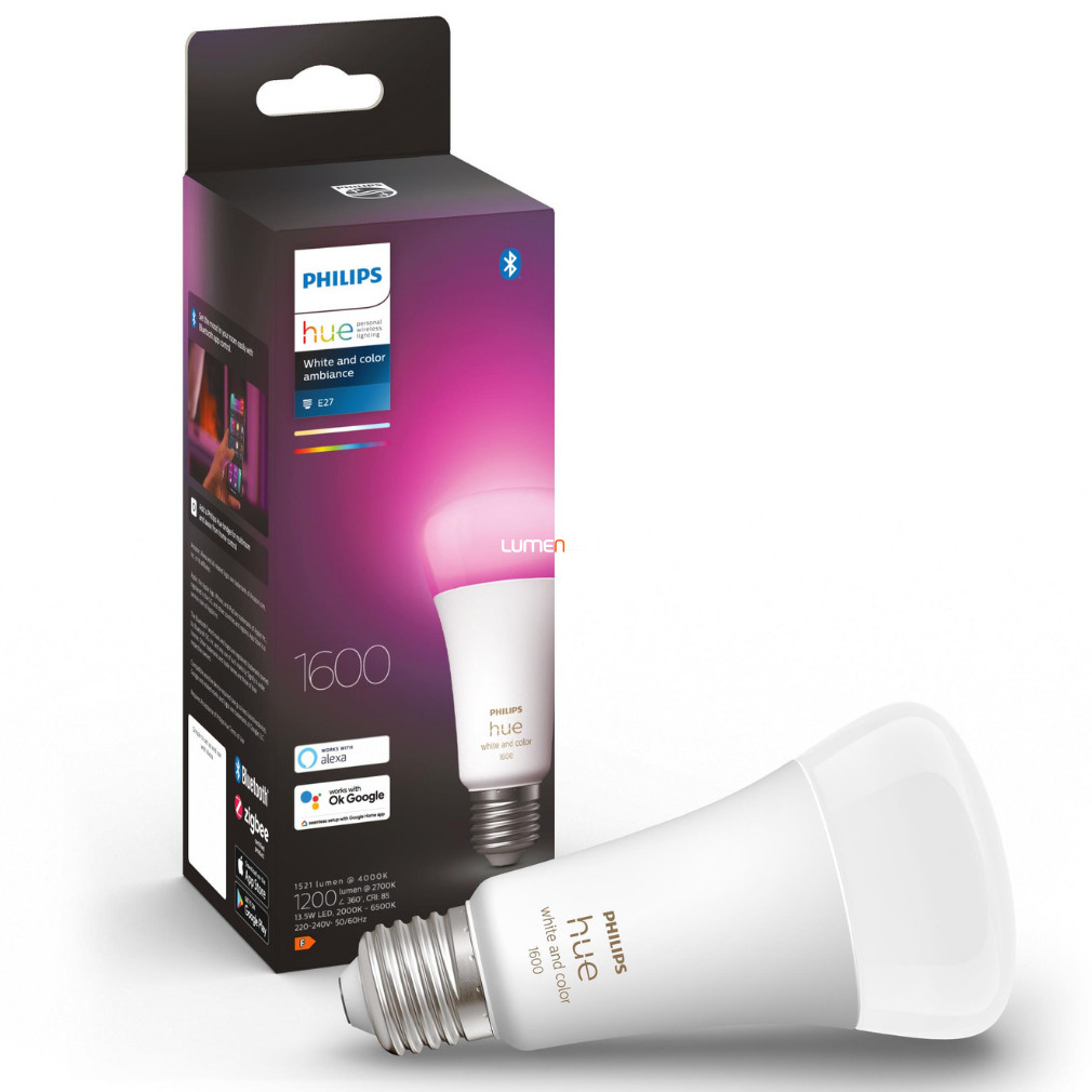 Philips Hue White and Color Ambiance 13,5W E27 LED fényforrás