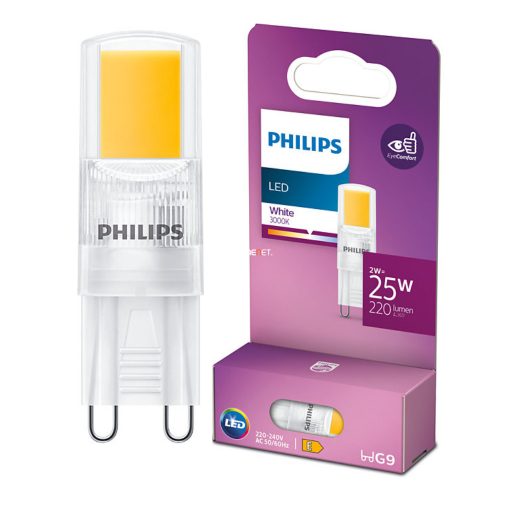 Philips G9 LED 2W 220lm 3000K semleges fehér 300° - 25W izzó helyett