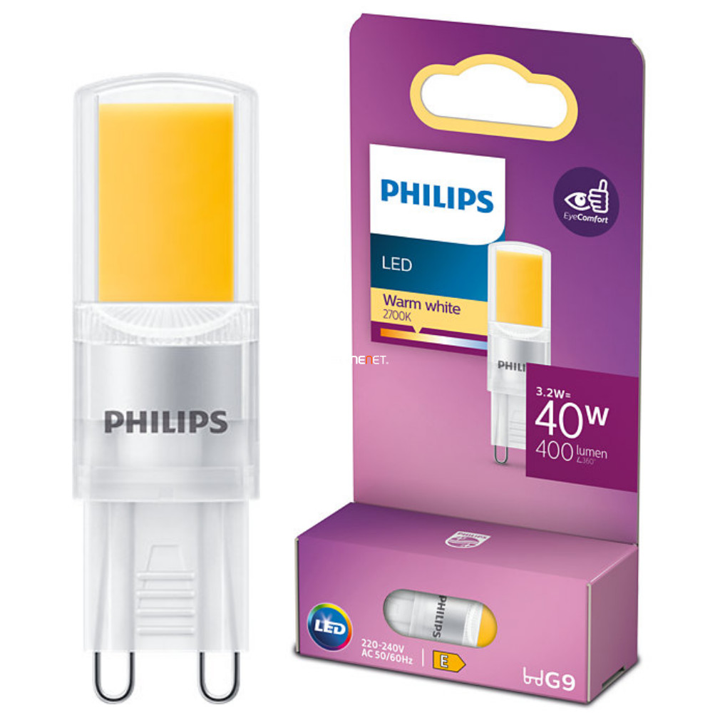 Philips G9 LED 3,2W 400lm 2700K melegfehér 300° - 40W izzó helyett