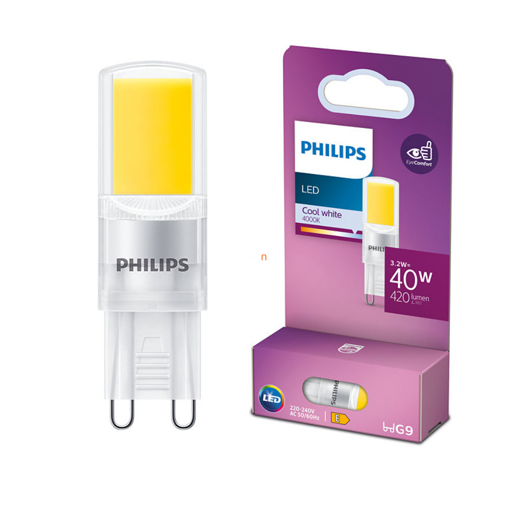 Philips G9 LED 3,2W 420lm 4000K hidegfehér 300° - 40W izzó helyett