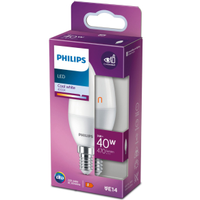   Philips E14 LED, 4.9 W, 470 lm, 4000 K, opál - 40 W izzó helyett