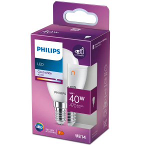   Philips E14 LED, 4.9 W, 470 lm, 4000 K, opál - 40 W izzó helyett