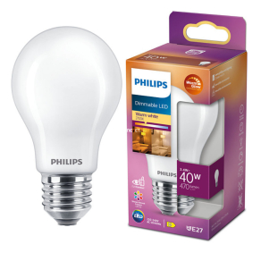   Philips E27 LED opál 3,4W 470lm extra melegfehér - 40W izzó helyett (Calssic WarmGlow)