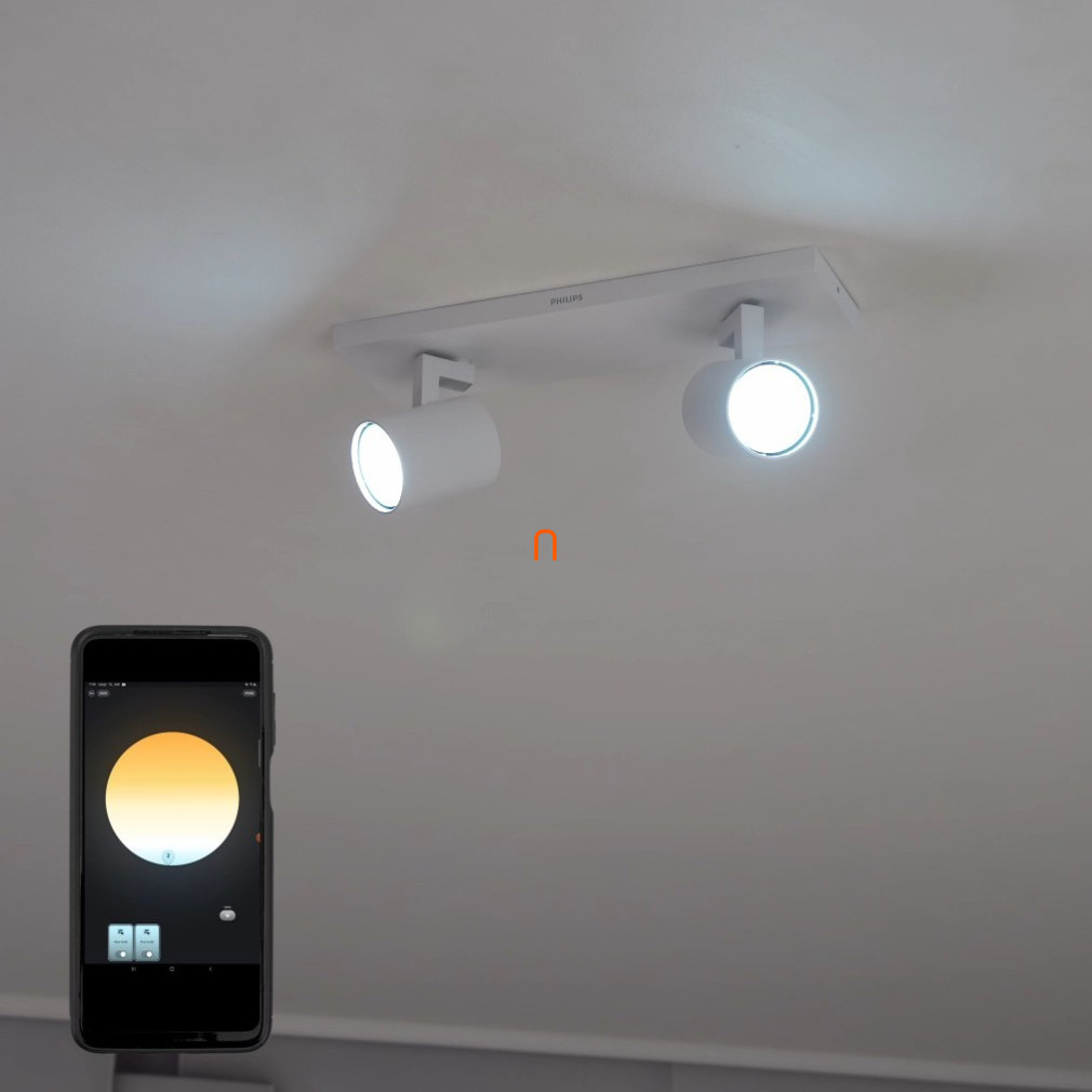 Philips Hue Runner White Ambiance LED 2-es spot lámpa, fehér + DIM Switch