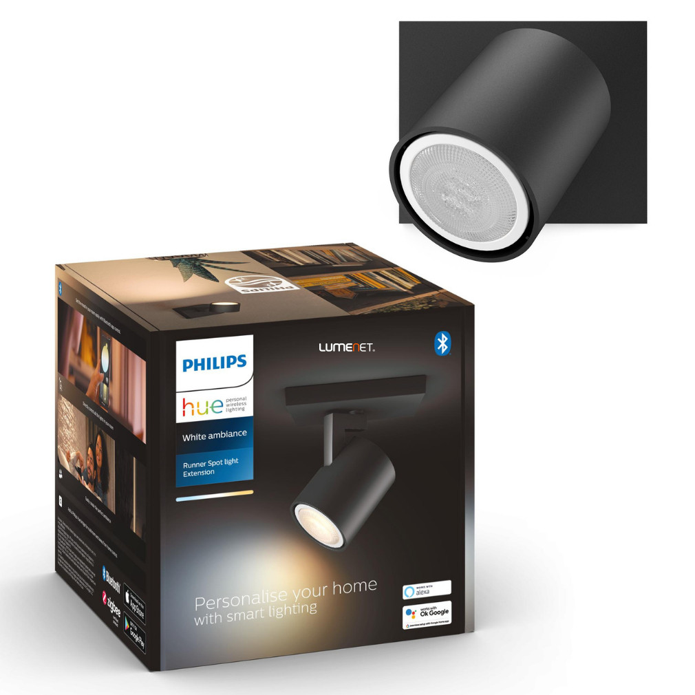 Philips Hue Runner White Ambiance LED szpotlámpa, fekete