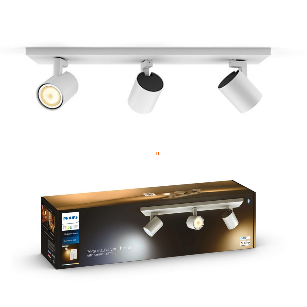 Philips Hue Runner White Ambiance LED 3-as szpotlámpa, fehér + DIM Switch