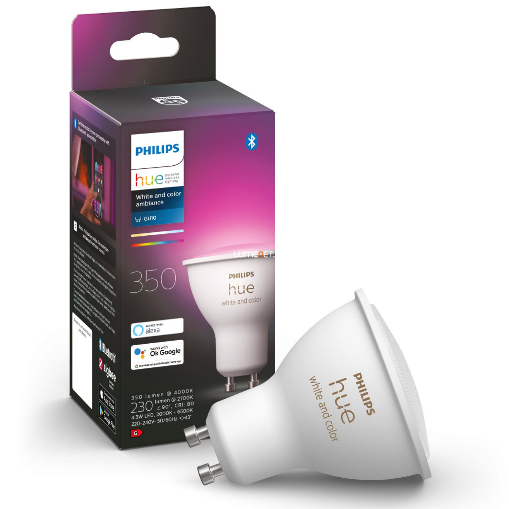 Philips Hue White and Color Ambiance 4,3W GU10 LED fényforrás