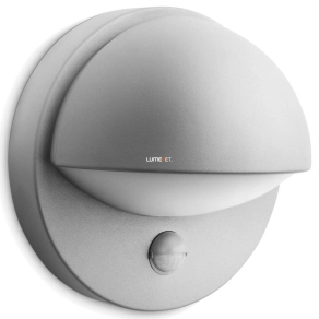   Philips kültéri mozgásérzékelős fali lámpa 19,5cm, szürke (June)