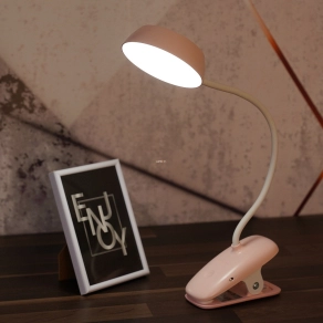   Philips nagyítós asztali LED lámpa, rózsaszín, tölthető (Donutclip)