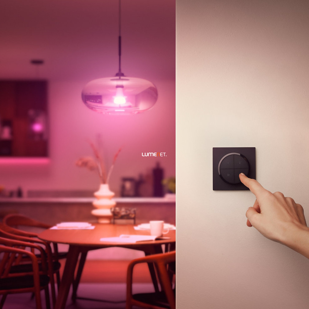 Telecomandă Philips Hue Dial Tap cu suport de perete, negru