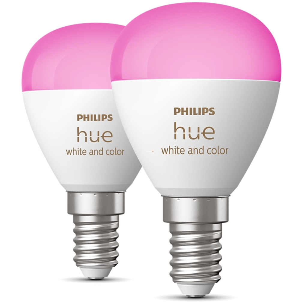 Philips Hue okos E14 LED, 5,1 W, 2 darabos (White And Color Ambiance RGBW)