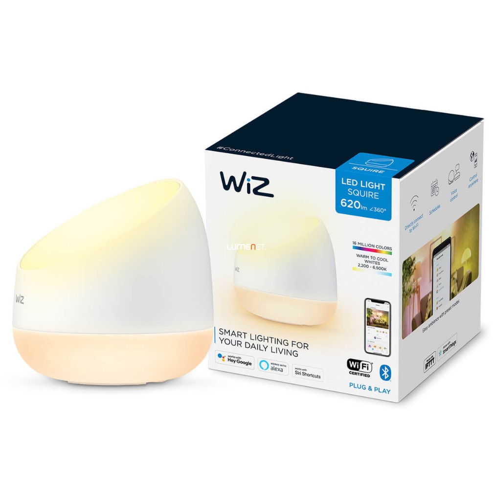 WiZ Squire Wi-Fi/BT 9W 2200-6500K+RGB hordozható LED lámpa
