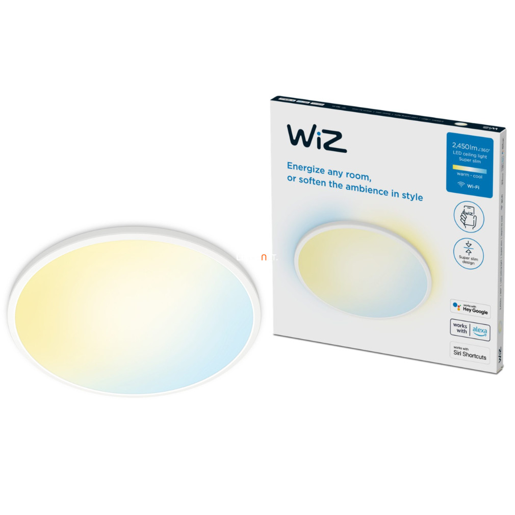 WiZ Super Slim 22W 2450lm 2700-6500K mennyezeti LED lámpa, 22W, fehér