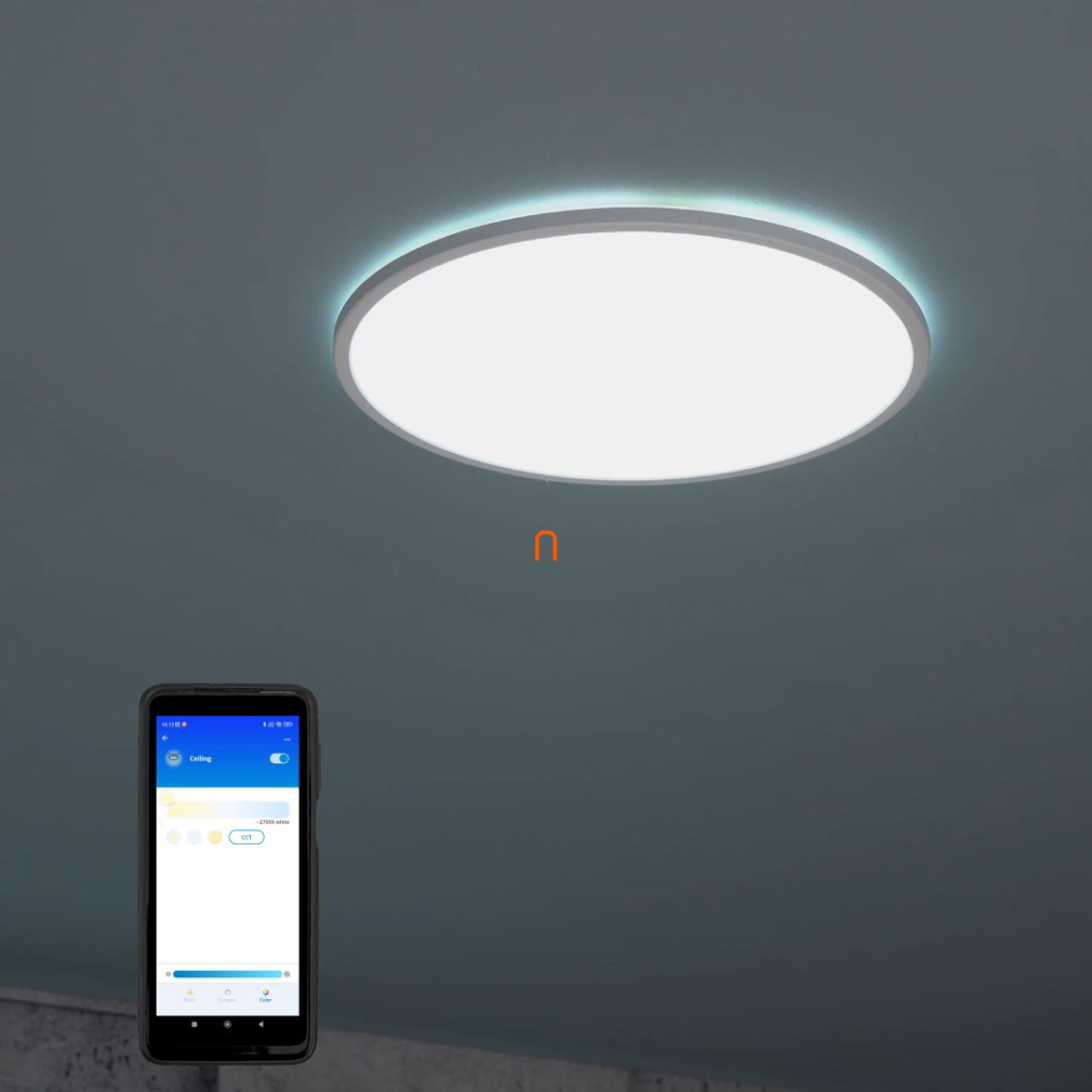 WiZ Super Slim Wi-Fi, Bluetooth 22W 2450lm 2700-6500K mennyezeti LED lámpa, 22W, fehér