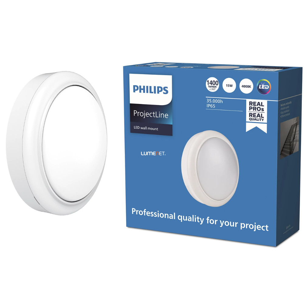 Philips ProjectLine kerek LED fali lámpa 15W 4000K 1400lm IP65