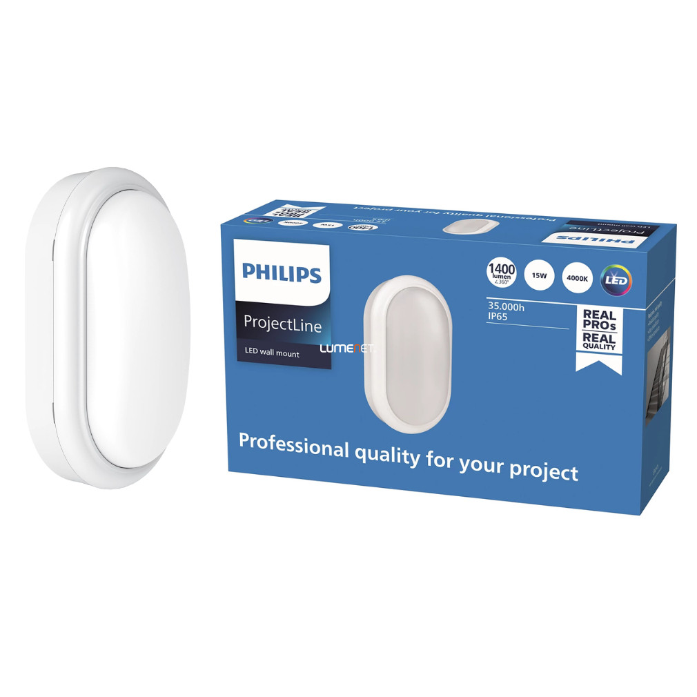 Philips ProjectLine ovális LED fali lámpa 15W 4000K 1400lm IP65